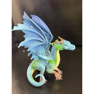 Safari Ltd 2019 Earton Dragon Figurine Blue‎ Green Fantasy Mythical Toy